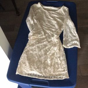 Forever 21 white/off white lace dress 3/4 sleeve